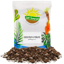 Coco Peat Perlite Potting Mix, Loose Coconut Coir and Perlite for Garden