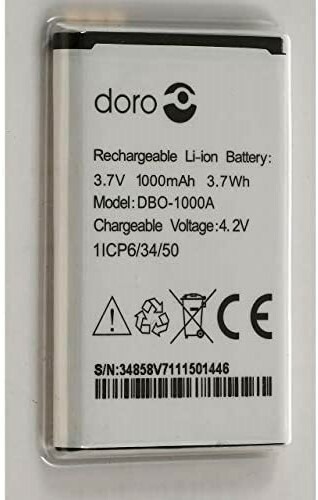 XITAIAN Akku 3,7V 1000mAh DBO-1000A - Ersatzbatterie Für Doro Telefone 1372, 2404, 1370