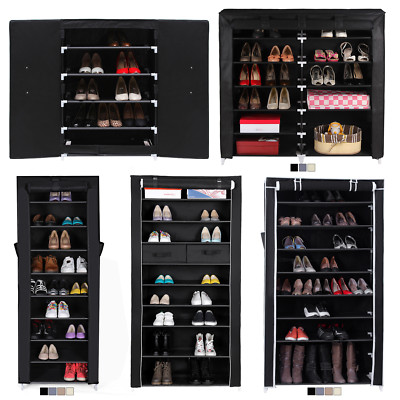  SONGMICS Schuhschrank Schuhregal Schuhablage Schuhständer Stoff Ausführungregal
