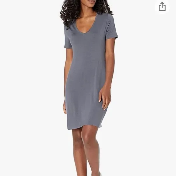 Daily Ritual Women's Jersey Short-Sleeve V-Neck T-Shirt Dress