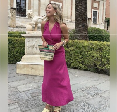 chinese dress ladies Magenta Floral Button Front Maxi Dress - All Dresses main image 0