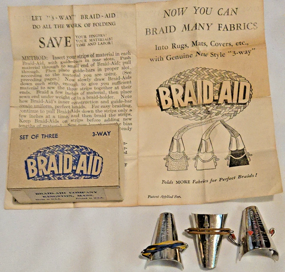 Vintage Braid-Aid Rug Braiding Braid Klamp with Original Box Made in USA - Image 3 of 4
