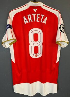 CHAMPIONS LEAGUE ARTETA FC ARSENAL 2015/2016 SOCCER FOOTBALL SHIRT JERSEY SIZE M