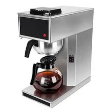 12cup Pourover Commercial Coffee Maker Brewer With Glass Carafe And Warmers 120v
