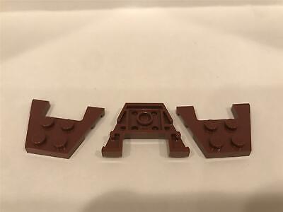 Reinforced 90194 BROWN LEGO Parts~3 Wedge Plate 3 x 4 w Stud Notches