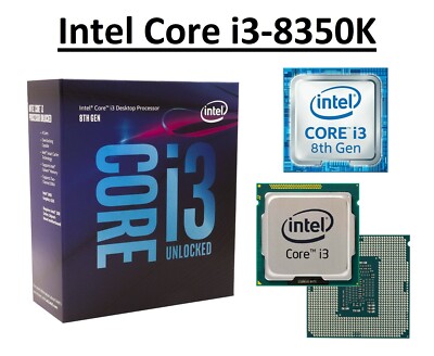 Intel Core i3-8350K SR3N4 Quad Core Prozessor 4,0 GHz, Sockel LGA1151, 91W CPU