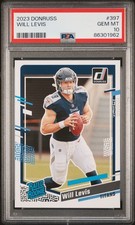 PSA 10 Will Levis 2023 Donruss Football #397 Rated Rookie Card. rookie card picture