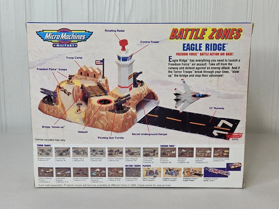 Micro Machines Military Battle Zones EAGLE RIDGE Playset 65550 Galoob 1993 Toy - Image 4 of 4