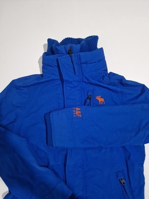 Abercrombie & Fitch Jacke Gr. M mittelblau Full Zip Mantel 1892 New York