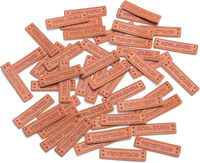 100Pcs Pu Handmade Labels Leder Etiketten Tags Handmade Label Zum AnnäHen Kleidu
