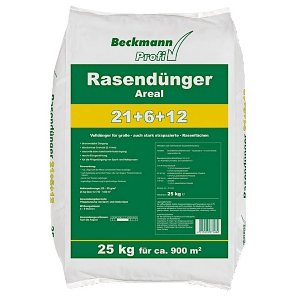 Beckmann Profi RasendüNger Areal 25 Kg StickstoffdüNger TurbodüNger StartdüN-image