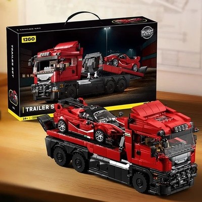 1728 Teile Anhänger LKW Bausteine Set MOC Head Truck & Super Car Modell