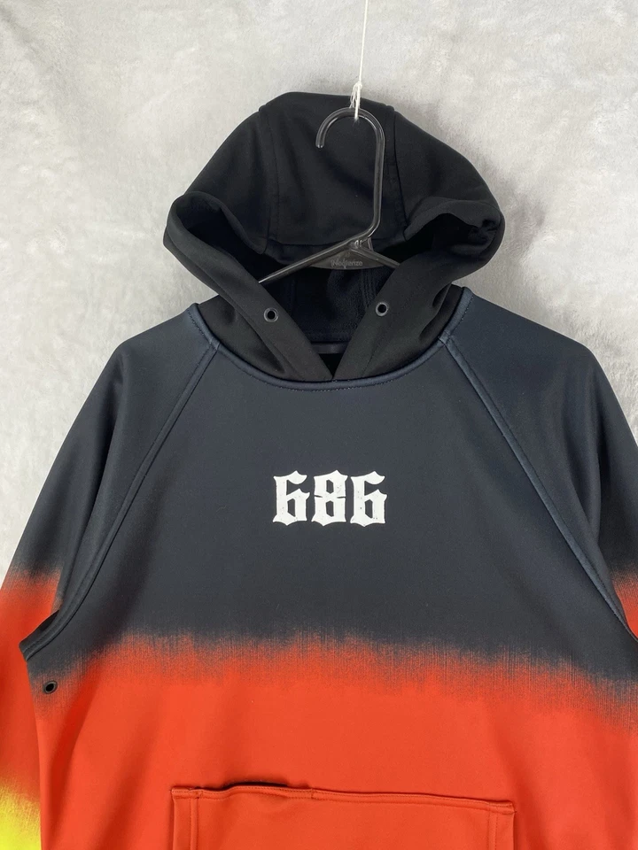 686 男式 Knockout 粘合羊毛套衫滑雪帽衫浸染 - 中号 — 第 3/4 张图片