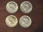 1966 1967 (2) 1968 D Kennedy Half Dollar (Lot Of 4) 40% Silver Circulated