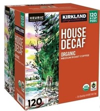 Kirkland Signature Coffee Organic House Decaf K-Cup 120 pods 26-27