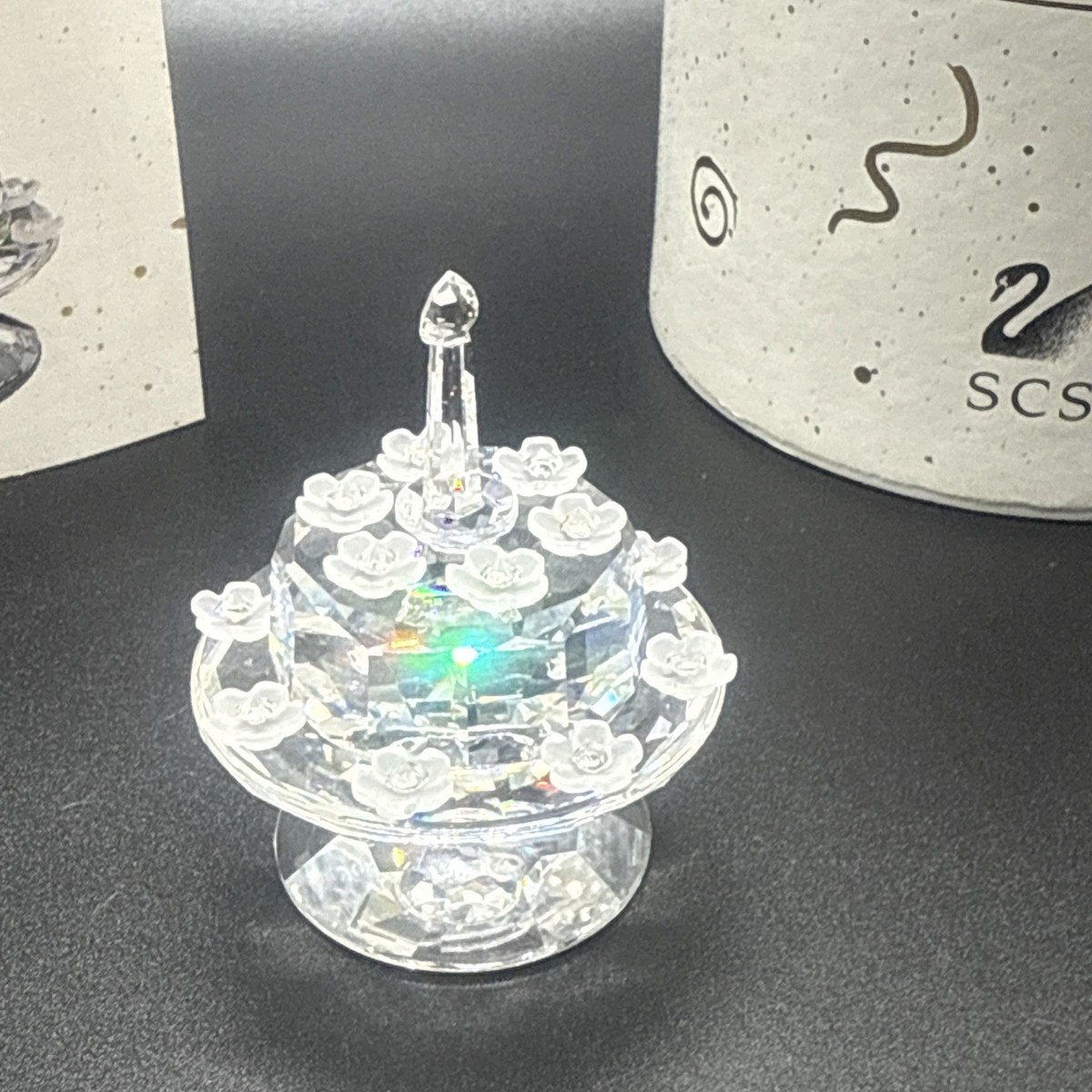 SWAROVSKI SCS 5 year Anniversary 1987-1992 Birthday Cake 169678 | eBay