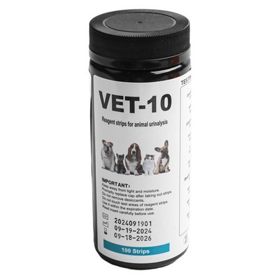 Pet Urine Test Strips 100pcs 10 Parameter Urine Test for UTI pH Detection