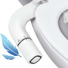 Ultra-Slim Bidet Attachment for Toilet - Dual Nozzle Frontal  Rear Wash wi...