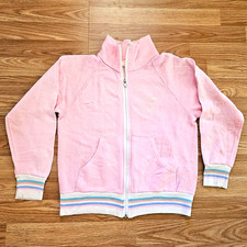 Vintage 80s Disney Minnie Mouse Zip Up Pink Sweatshirt Women's Size S M