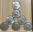 1966 1967 1969 Kennedy Half Dollar Lot (7) 40% Silver Investment Coin Lot