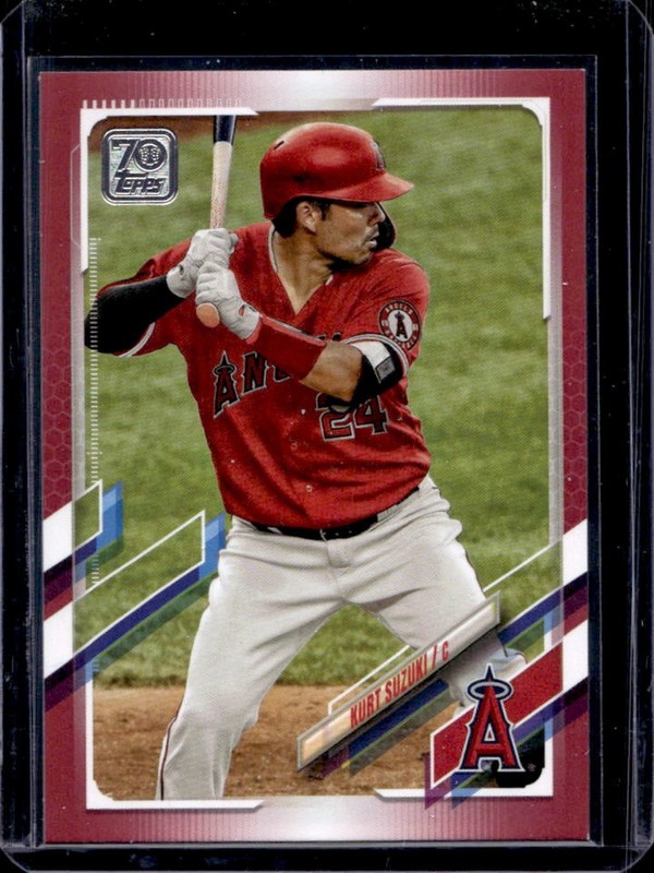 2021 Topps Kurt Suzuki Mother's Day Pink #/50 Angels