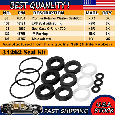 #ad 34262 Seal Rebuild Kit For Cat Pump 66DX 6DX Pressure Washer Pump Model 6DX35G1I $48.90