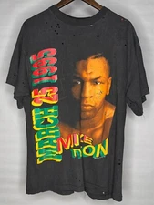 1995 HEAVYWEIGHT CHAMPION OF THE WORLD MIKE TYSON RAP TEE (REPAIRED)