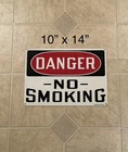Vintage  Danger No Smoking Sign   No Smoking Metal Sign