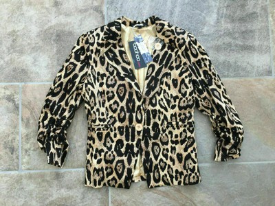 leopard print fitted jacket