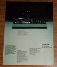 Seltene Werbung vintage WEGA STUDIO 3213 HiFi Kompaktanlage 1972
