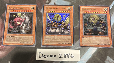 YuGiOh Movie Cards, Sphinx Teleia, Andro Sphinx, Theinen The Great Sphinx Lot