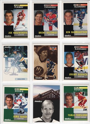 1991-92 Pinnacle Hockey Veterans, Rookies & Inserts Pick a Card