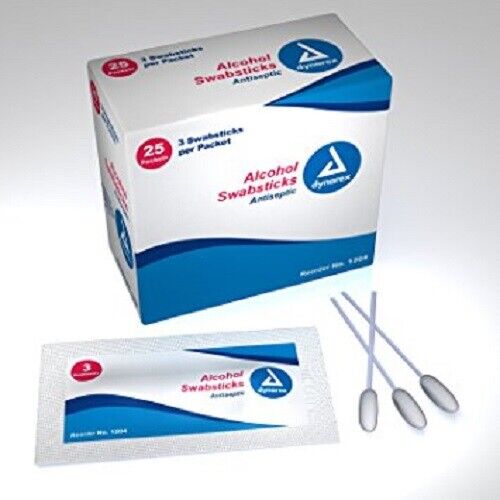 Large discharge sale Dynarex Alcohol Swabsticks 3s 9 25 Pack Direct store Ct