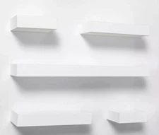 5pc Modern Wall Shelf Set White - Project 62