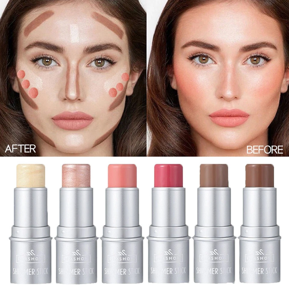 Highlighter Stick Bronzer Stick Blush Wasserdichte Creme Kontur Make -Up С - Bild 3 von 4