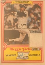 1981 Topps Drake's Big Hitters #10 Reggie Jackson with 1995 game worn swatch