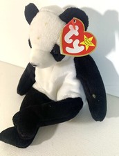 Retired Ty Fortune the Panda Beanie Baby, 1997/1998 Tag Errors No Ribbon