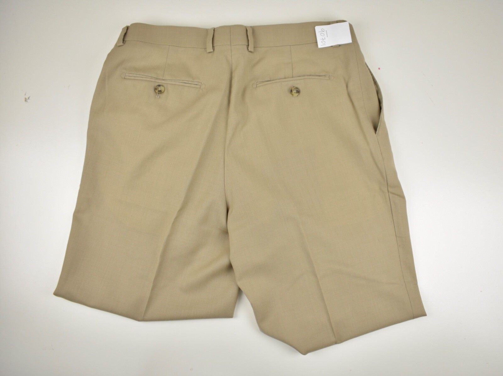 Joseph Abboud Solid Light Brown 100% Wool Dress F… - image 7