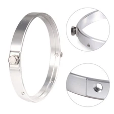 7" Headlight Visor Style Headlamp Trim Ring Bracket For Harley Motorcycle Silver