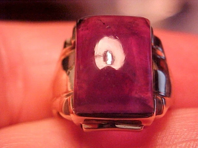 10K YEL GOLD 15.29ct GEN AMETHYST GEMSTONE RING  9.47g SZ 8.5  RARE COLOR CHANGE - Image 4 of 4