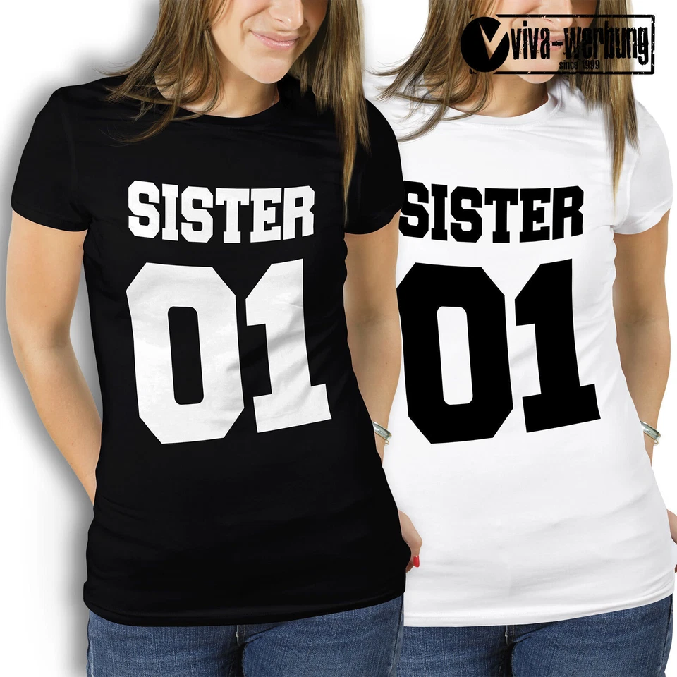 Sister 01 T-Shirt best friends freunde T-Shirt für beste Freundinnen Geschenk - Bild 3 von 4