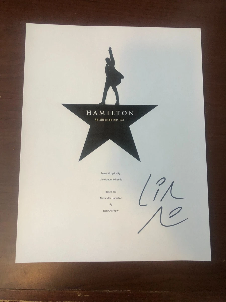 LIN MANUEL MIRANDA Signed Autographed Hamilton Alexander Hamilton