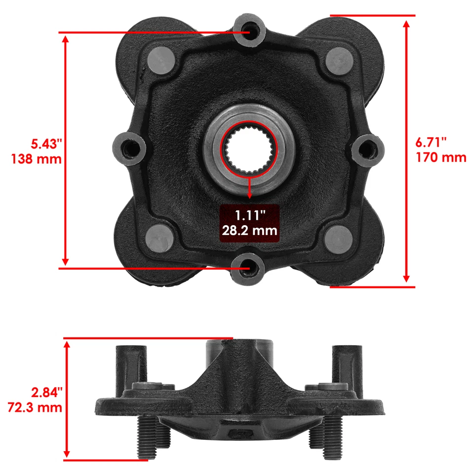 Wheel Hub For Polaris RZR 900 2018-2021 / RZR Trail 900 2022-2024 Front & Rear - Image 2 of 4
