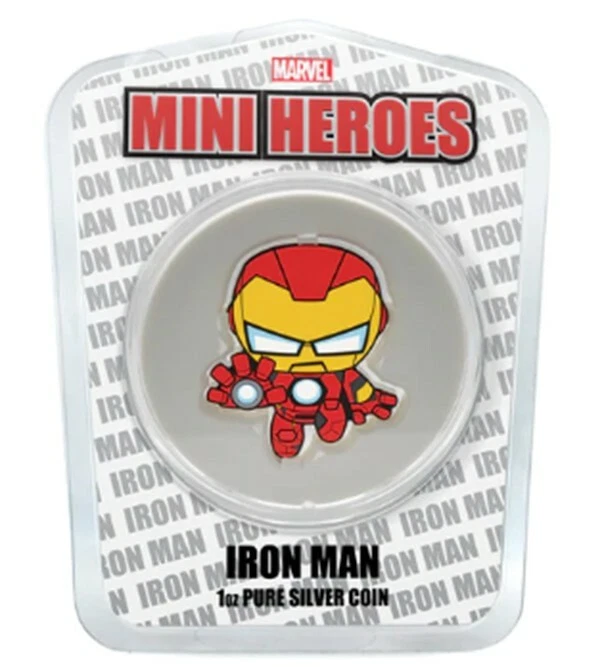 COIN -  2 $ 2021 Figi - Marvel Mini Hero Moneta 1 Oz Prova Argento x7 +box - Immagine 3 di 4