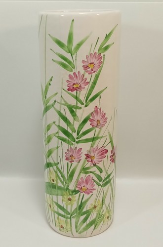 Colombia Art Pottery Cylinder Vase "Delios" Hand Painted - Picture 8 of 8