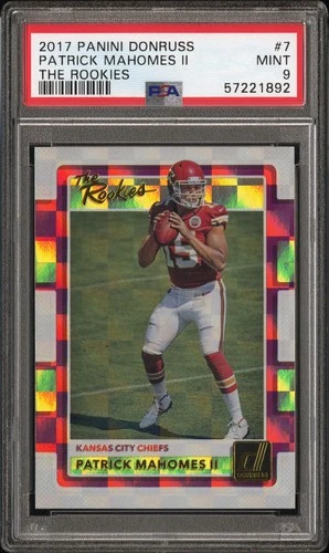 2017 Panini Donruss The Rookies PSA 9 Patrick Mahomes II Cheifs SP SM2