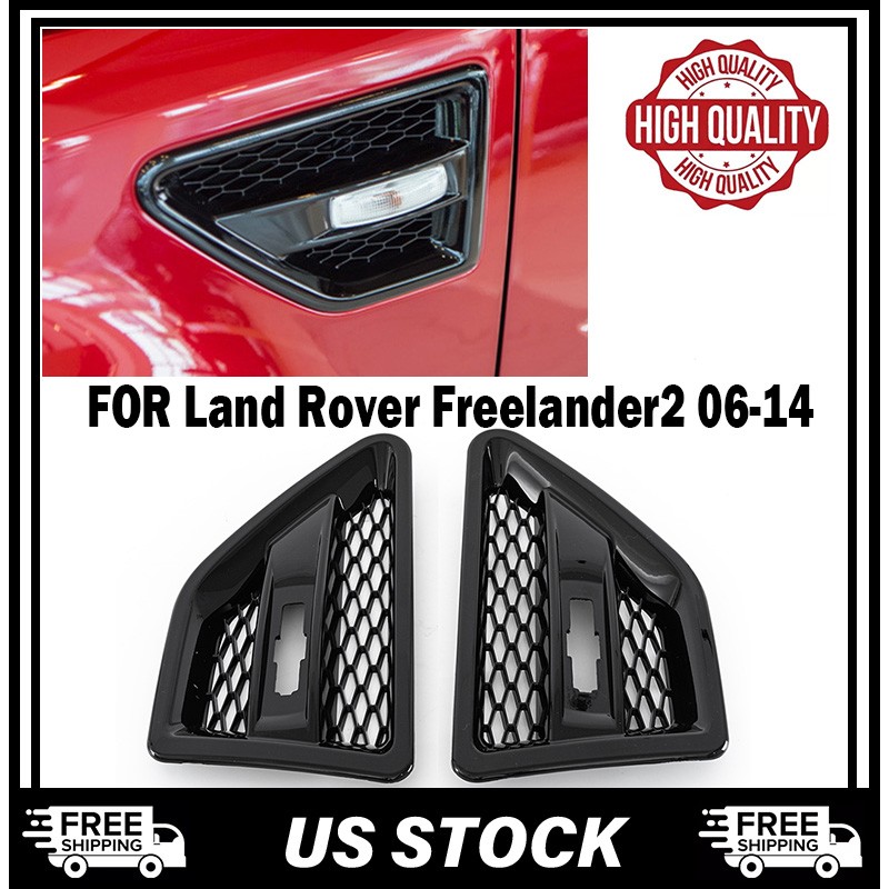 For Land Rover Freelander 2 LR2 2006-16 Silver Side Fender Air Vent Grill Cover