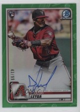 2020 Bowman Chrome Rookie Green Refractor 43/99 Domingo Leyba #CRA-DL Auto 12fr