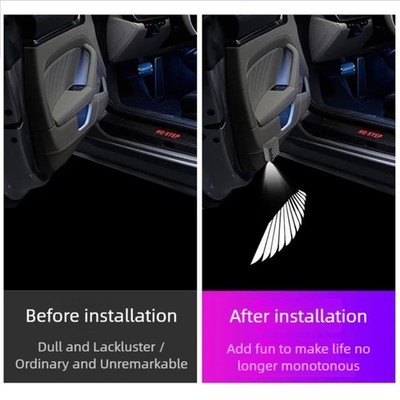 LED Car Door Step Projection Light Auto Sensing Design Rechargeable Welcome Lamp