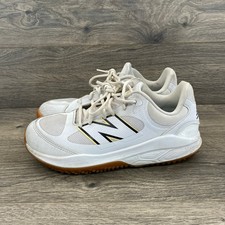 New Balance 3000v7 Turf Shoes Mens 8.5 White Black Gold Baseball Trainer